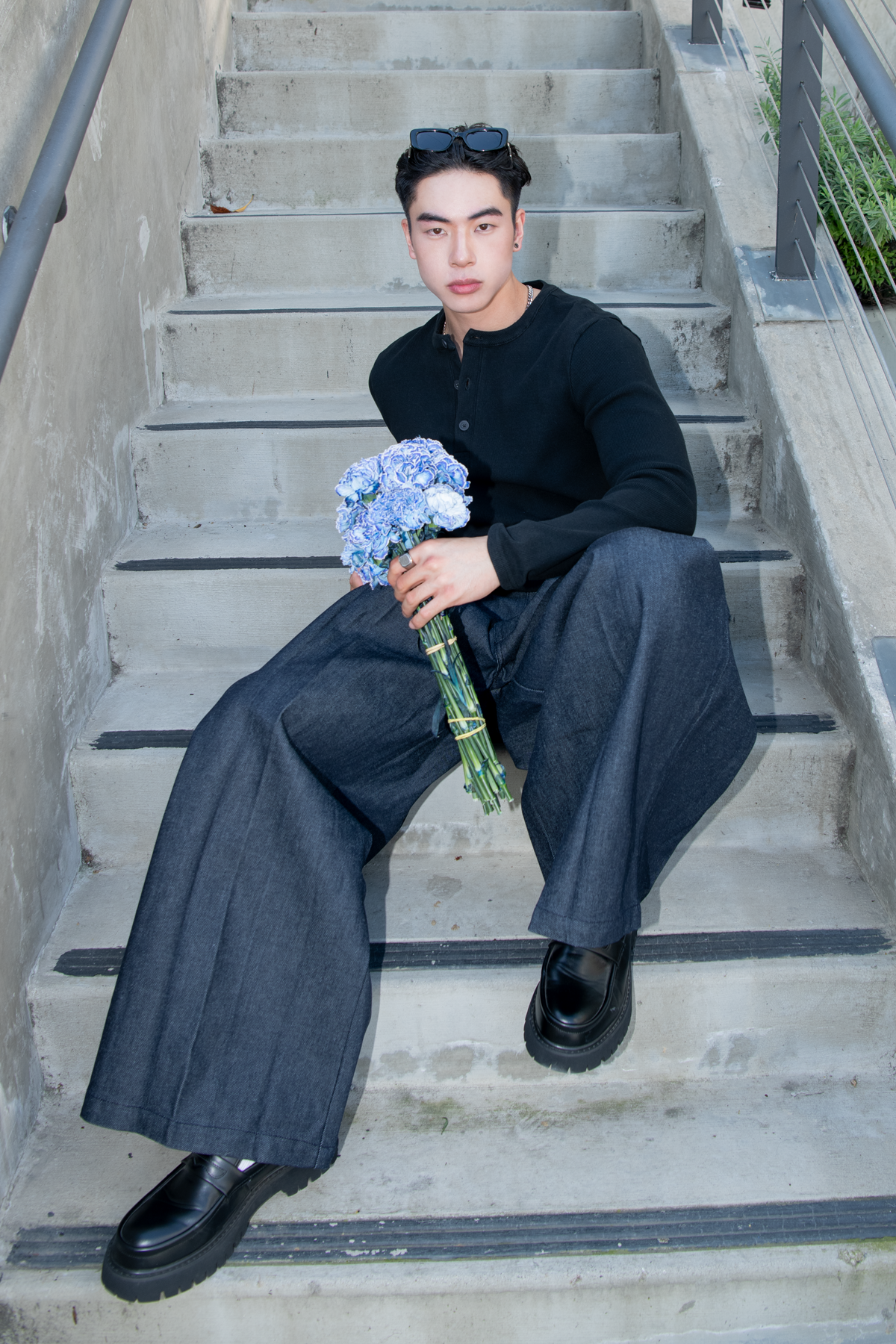 Loading Henley Shirts - Black