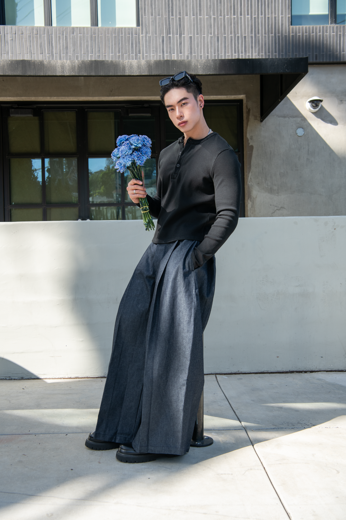 Loading Henley Shirts - Black