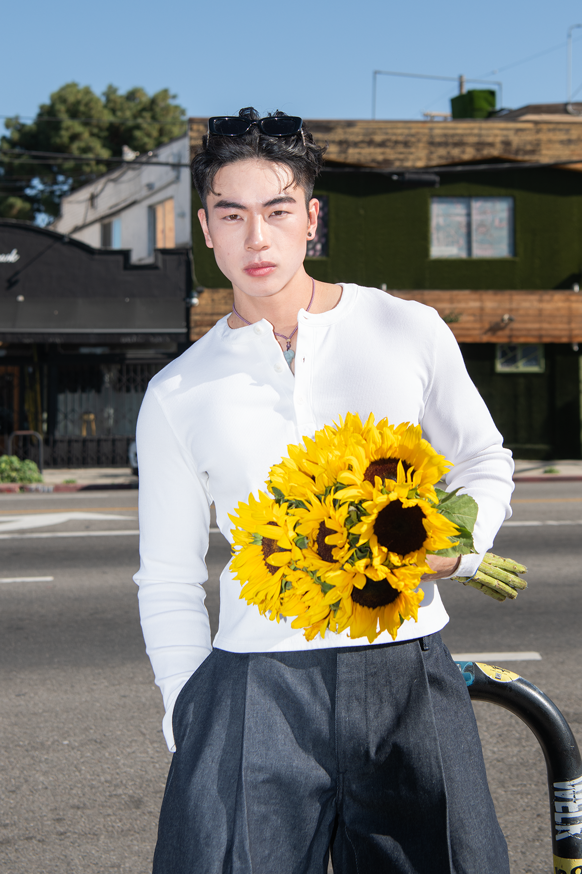 Loading Henley Shirts - White