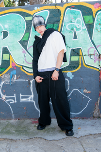 Loading Reversible Beanie - Black / Black Plaid