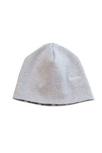 Loading Reversible Beanie - Gray / Gray Plaid