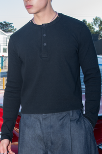 Loading Henley Shirts - Black