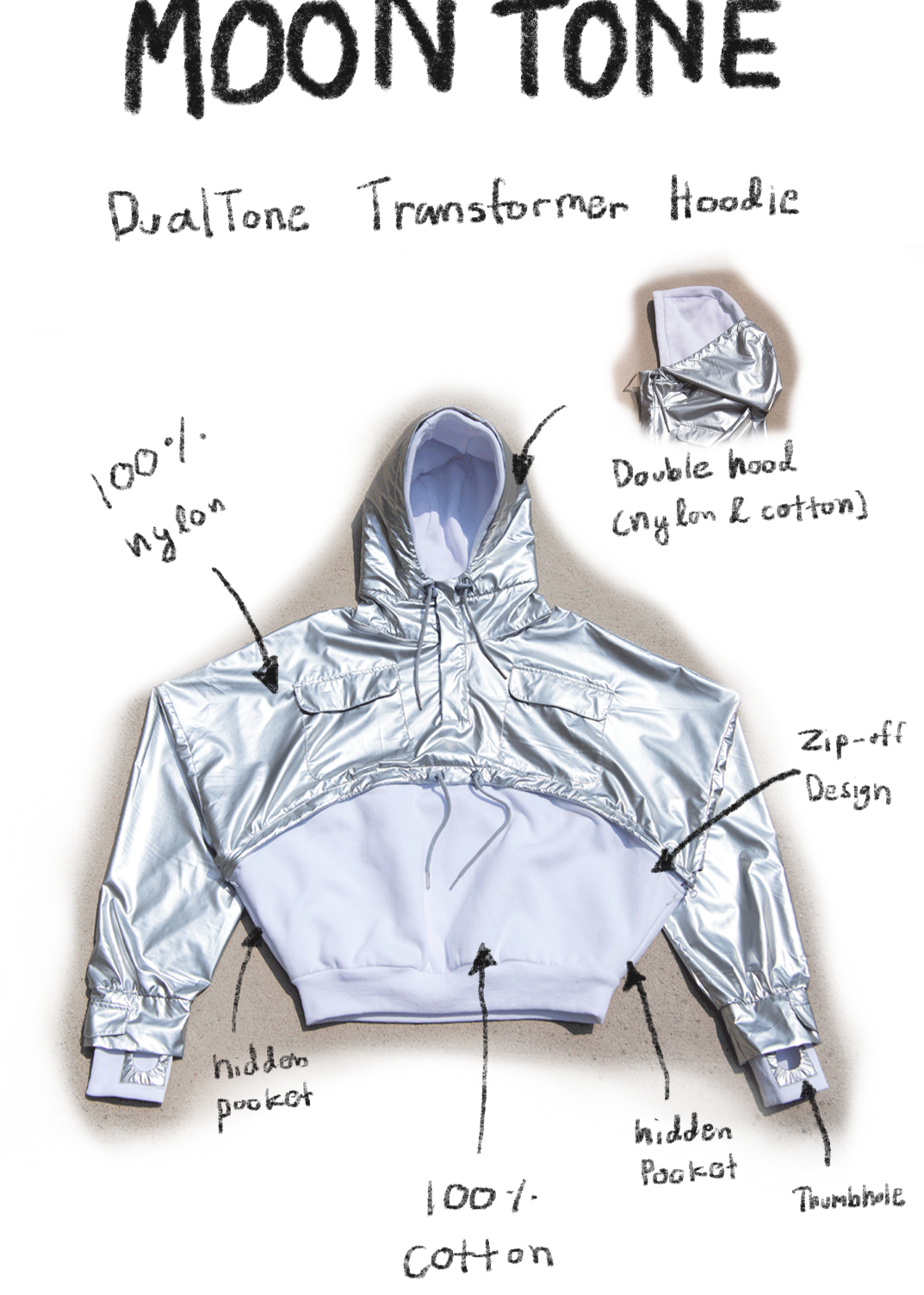 [Warehouse Sale] Dual Tone Transfromer Hoodie