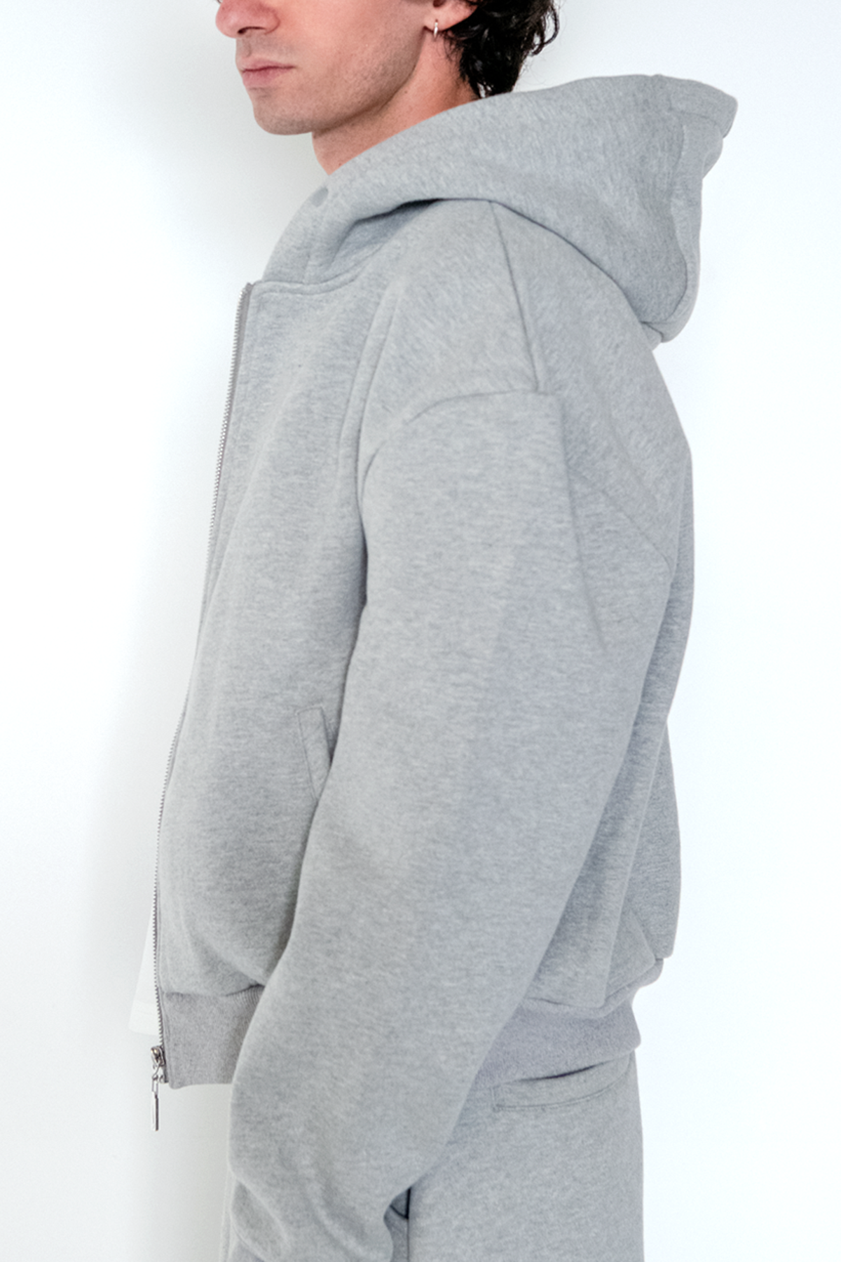 Zip Up Hoodie - Gray