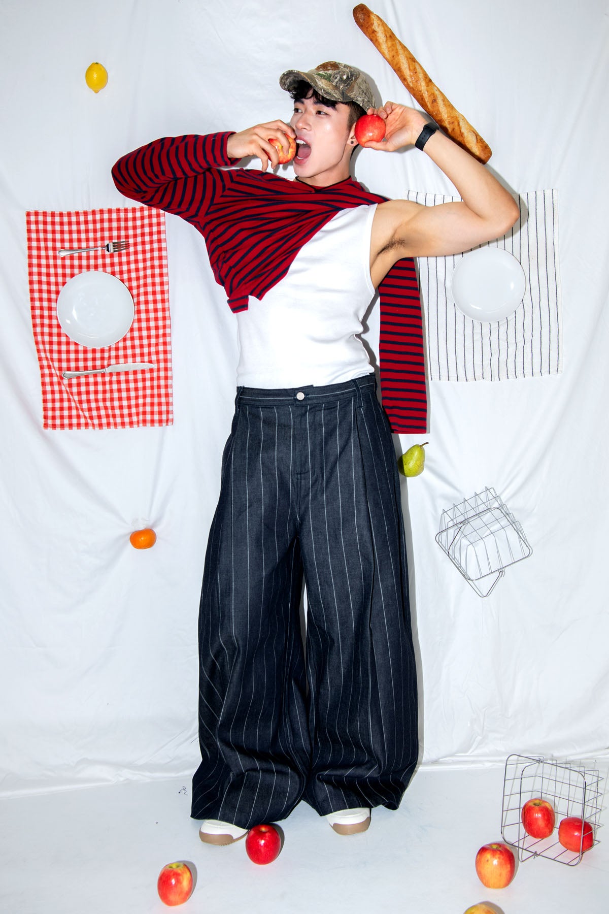 Loading everything pants V2 - Pinstripe Denim